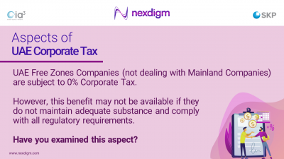 UAE Corporate Income Tax Applicable From 1st June 2023 – Nexdigm